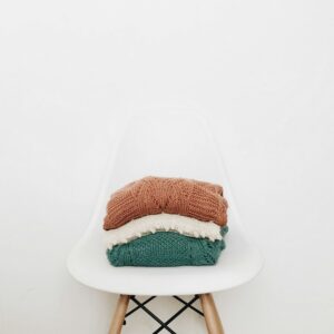 Folded ribbed knit sweaters